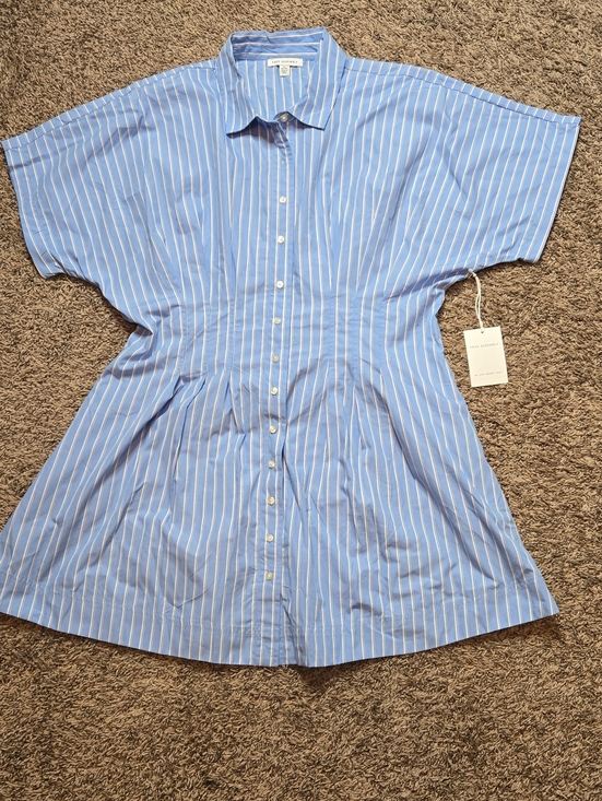 Free Assembly Dresses & Skirts - Free Assembly XL 16 - 18 Corset Blue Print Mini Dress